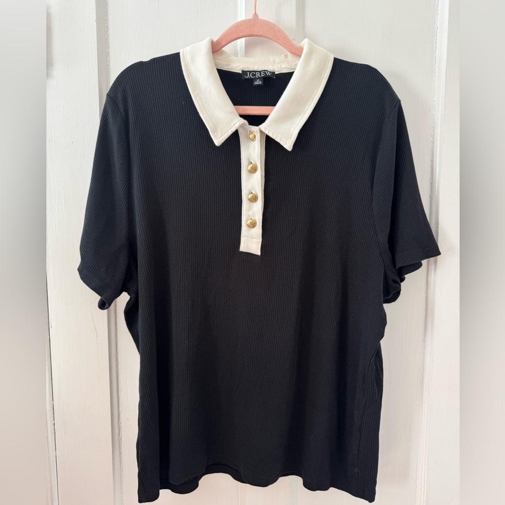 J. Crew Rib Polo Tee